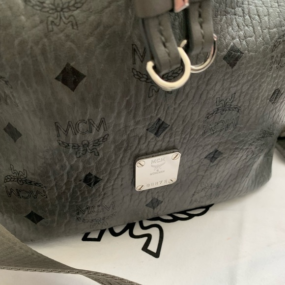 MCM Phantom Grey Small Drawstring Handbag - Picture 15 of 15